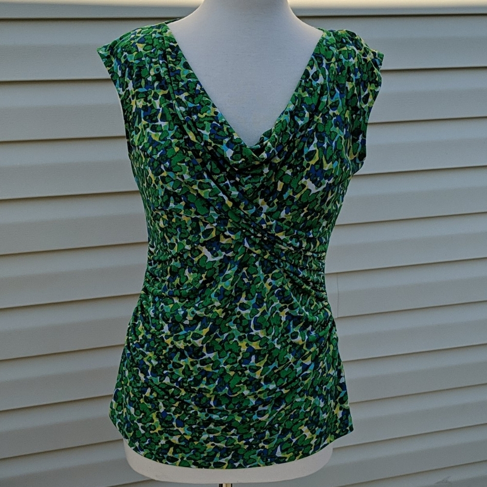 Chaus Faux Wrap Sleeveless Top